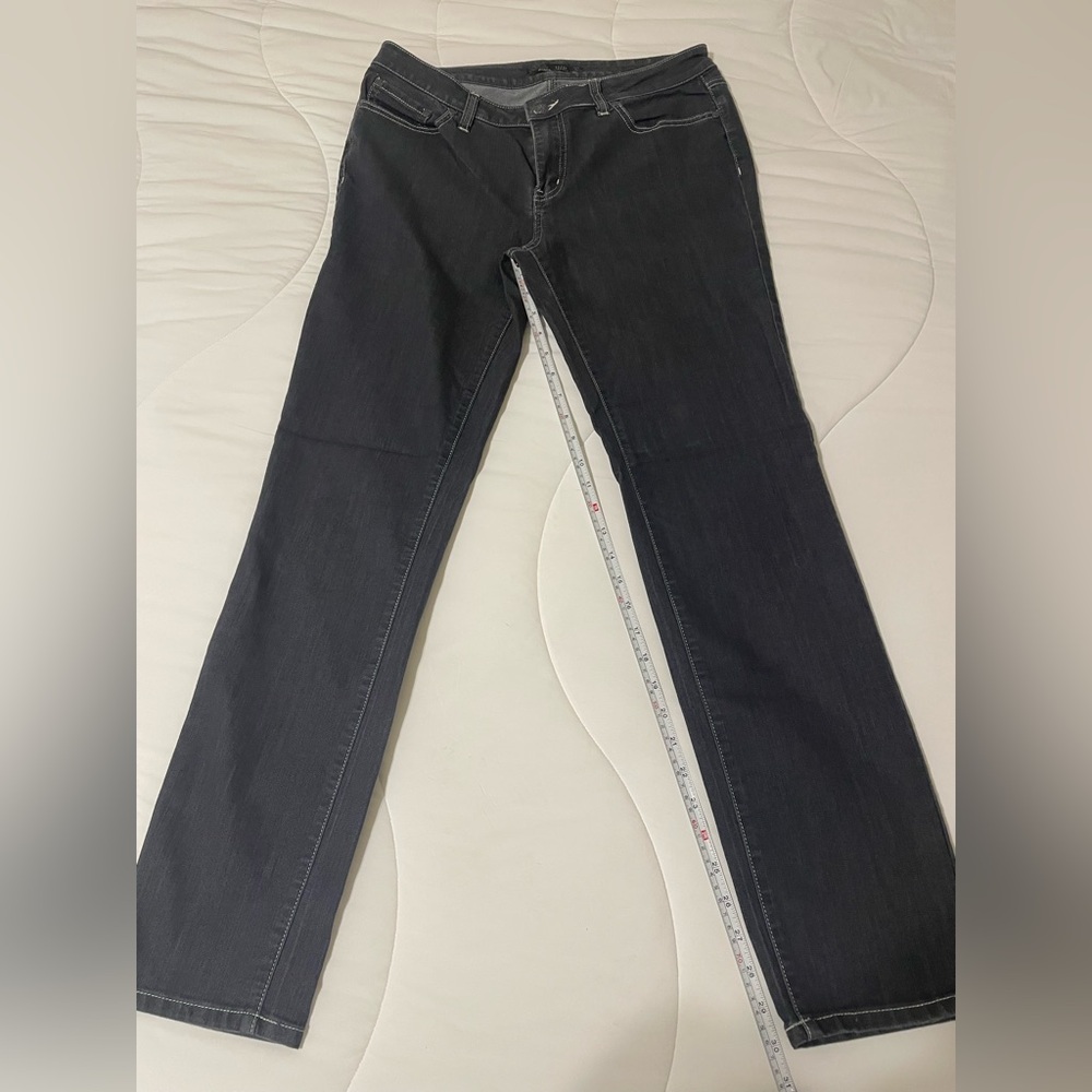PRANA grey black denim jeans 12/31